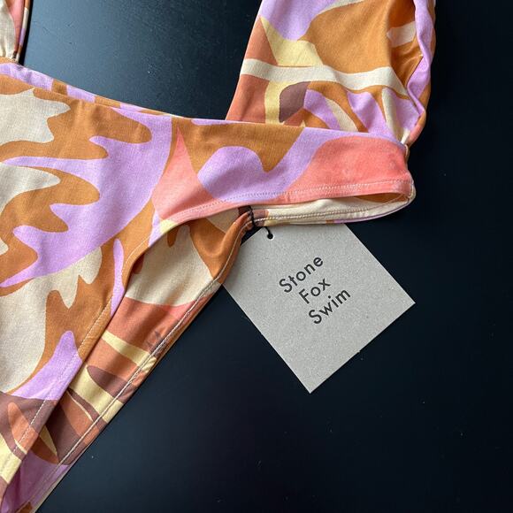 SALE! Stone Fox Swim Azalea Halter Cut Out One Piece  NWT - Picture 5 of 12